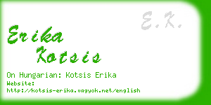 erika kotsis business card